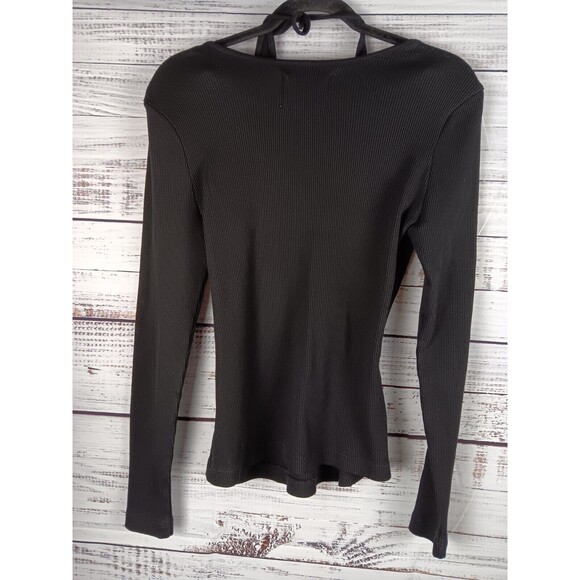 Citizens Of Humanity Sweater Women's Large Black Organic Cotton Long Sleeve - Picture 10 of 10